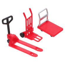 2Sets Mini Gabelstapler Und Handwagen Kunststoff Rot Kinder Spielzeug