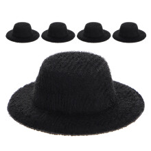 10Pcs Adorable Mini Hats Black Cloth for Party Doll Accessories