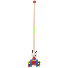 2St Baby Duwspeelgoed Hout Met Leuk Cartoon Dieren Motief