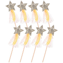24Stk Prisma-Glitzer Feenstäbe Aus Polyester Für Kindergeburtstage