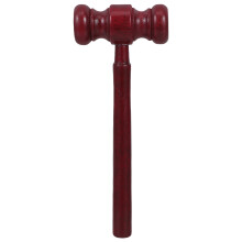 2Stk Mini Holzrichterklopfer Dunkelrot Kinder Spielzeug Gericht Hammer
