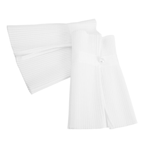 3Paren Vrouwelijk Chiffon Manchetten Met Nepparel En Wit