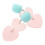 3Paare Herz Ohrstecker Bunt Schmuck Accessoire 1