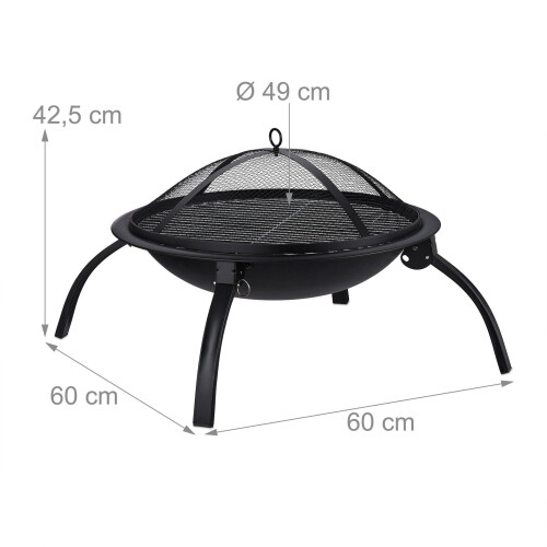 Bålskål XL med grilltilbehør 2