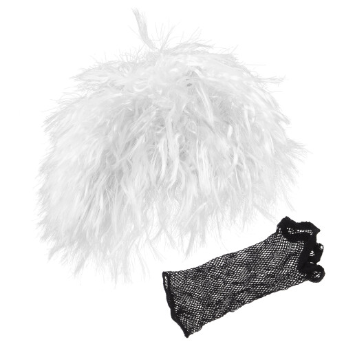 2Pièces Perruques Blanches Courtes Laboratoire Costume Science Fête