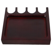3Pcs Home Use Brown Wood Pool Cue Rack with Claw Storage Holder