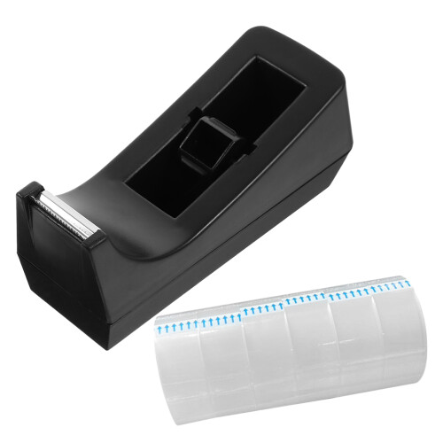 1Set Robuster Klebebandspender Schwarz ABS Metall Schreibtisch