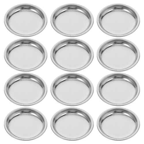 60Stk Silber Teeablage Runde Drip Tray Für Haushalt