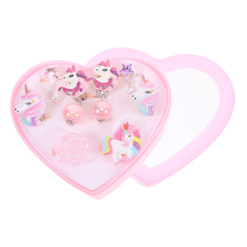 Kinder Ohrschmuck ABS Einhorn Ohrclips Für Feste 2