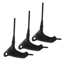 10Pièces Outil De Réparation Skate PVC Noir Ergonomique