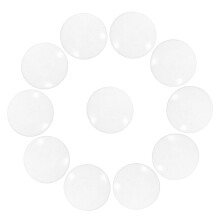 30Pièces Cabochons Verre Transparent Ronds Plat Pour Projets DIY
