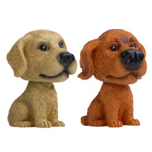 2Pièces Décoration Voiture Chien Mobile Résine Colorée Intérieur Chic