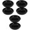 6Pièces Cendrier Rond Noir Plastique Pour Compartiments Solide 5