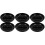 6Pièces Cendrier Rond Noir Plastique Pour Compartiments Solide 6