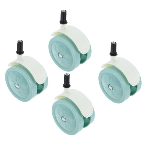 12Pièces Roues Poussette Accessoires Silencieux PP Rotation