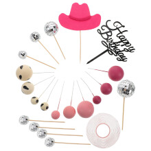 84Pièces Accessoires Déco Western Mini Chapeaux Roses En Papier
