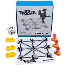 Diablo Picante — Kamasutra Tic-Tac-Toe, jeu érotique adulte (plateau, 3 pions WHISTLE, 3 pions TETA, dé)