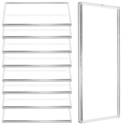 40Pcs Transparent Plastic Banknote Case Currency Holder for Storage