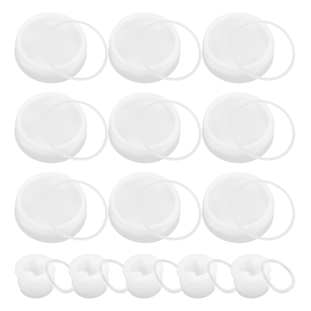 160Pcs White Plastic Drum Bung Caps Leak-Proof Bucket Lid Seals 3644067435442