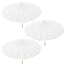 9St Handgemaakte Papieren Parasol Wit Voor Schilderen En DIY Decor