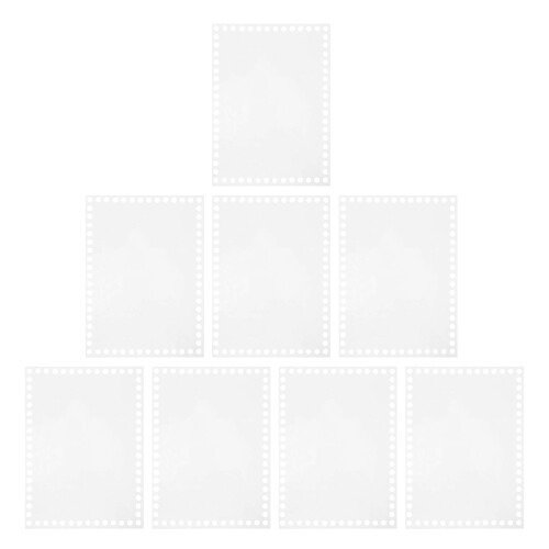 24Pièces Fond Rectangle Transparent Pour Artisanat Crocheté