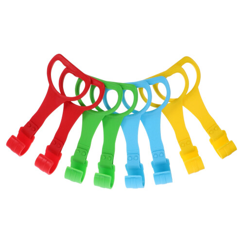 12Paires Anneaux De Tirage Bébé Multicolores Support