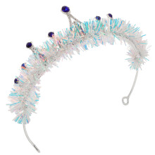 3Pcs Durable Alloy Princess Tiara with Sparkling Blue Stones for Girls