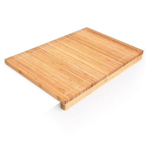 Planche à découper en bambou avec rainure pour jus 1
