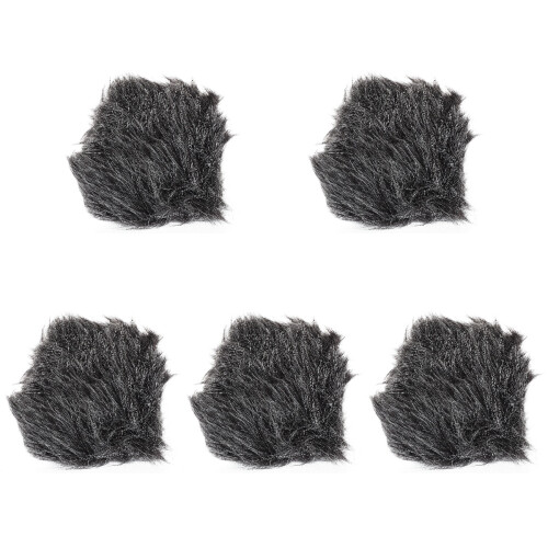 5Stk Universal Plüsch Mikrofon Cover Schwarz Mit Windschutz 1