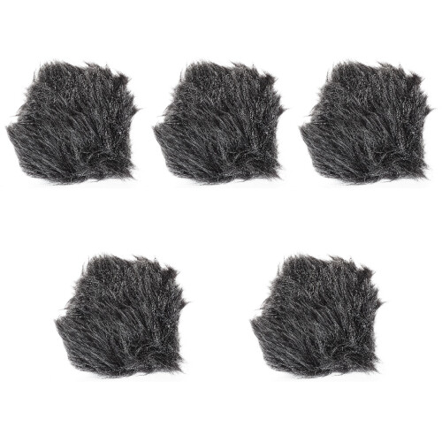 5Stk Universal Plüsch Mikrofon Cover Schwarz Mit Windschutz 2