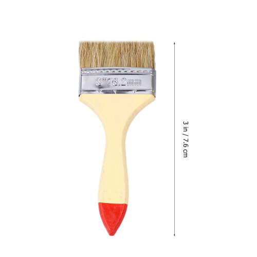 20Pcs Long Handle Paint Brushes Assorted Colors for Wall and Varnish