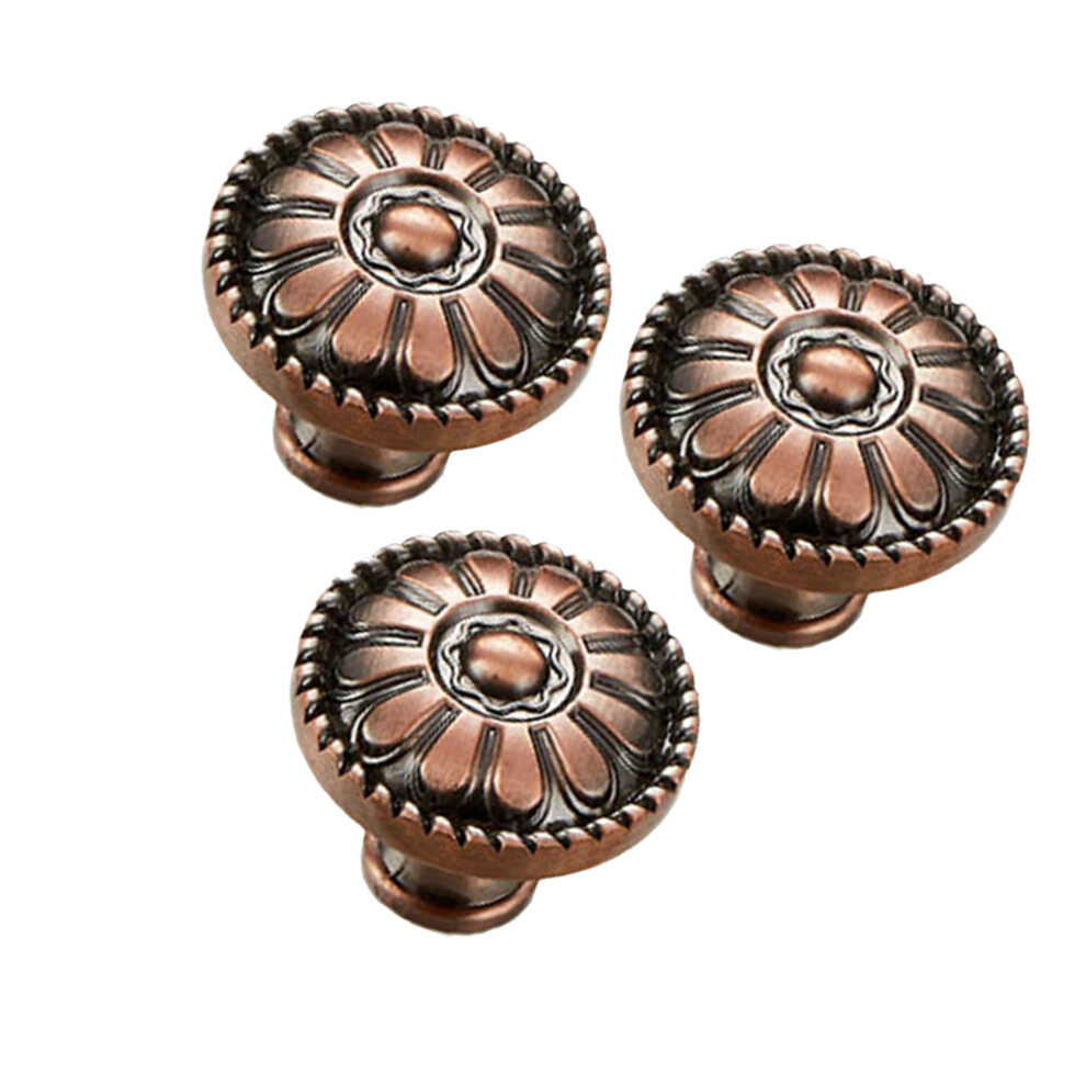 6Pcs Coffee Wood Cabinet Pull Knobs Mushroom Style Furniture Handles 3644067436302