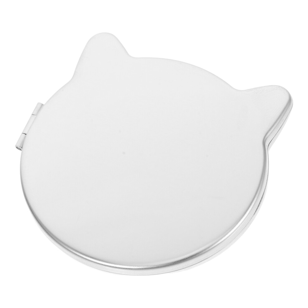 Aboofan Silver 3Pcs Tiny Handheld Mirrors Stainless Steel Portable Purse