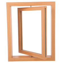 4Pcs Rustic Wooden Rotating Floating Picture Frames Double Sided Stand