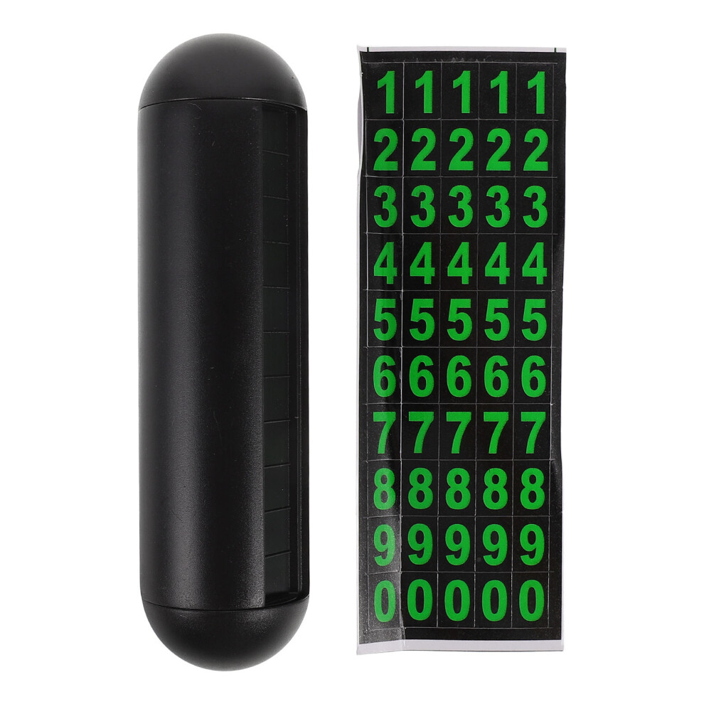 3Pcs Abs Temporary Parking Luminous Phone Sign Black 3644198109021