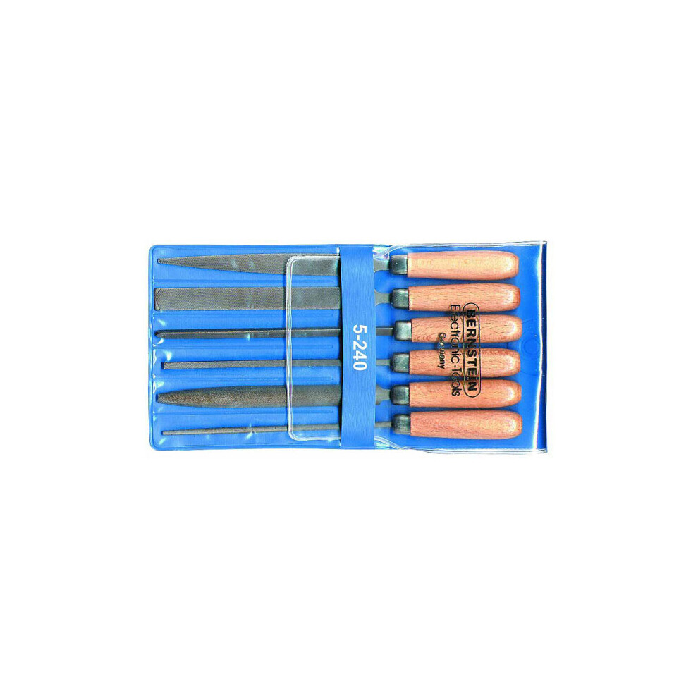 Bernstein 5-240 Warding Files Wooden Handle In Plastic Wallet - 6 Piece 4250838506328