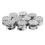 24Pcs Silver Metal Elastic Fastener Toggles for Drawstring Use 1