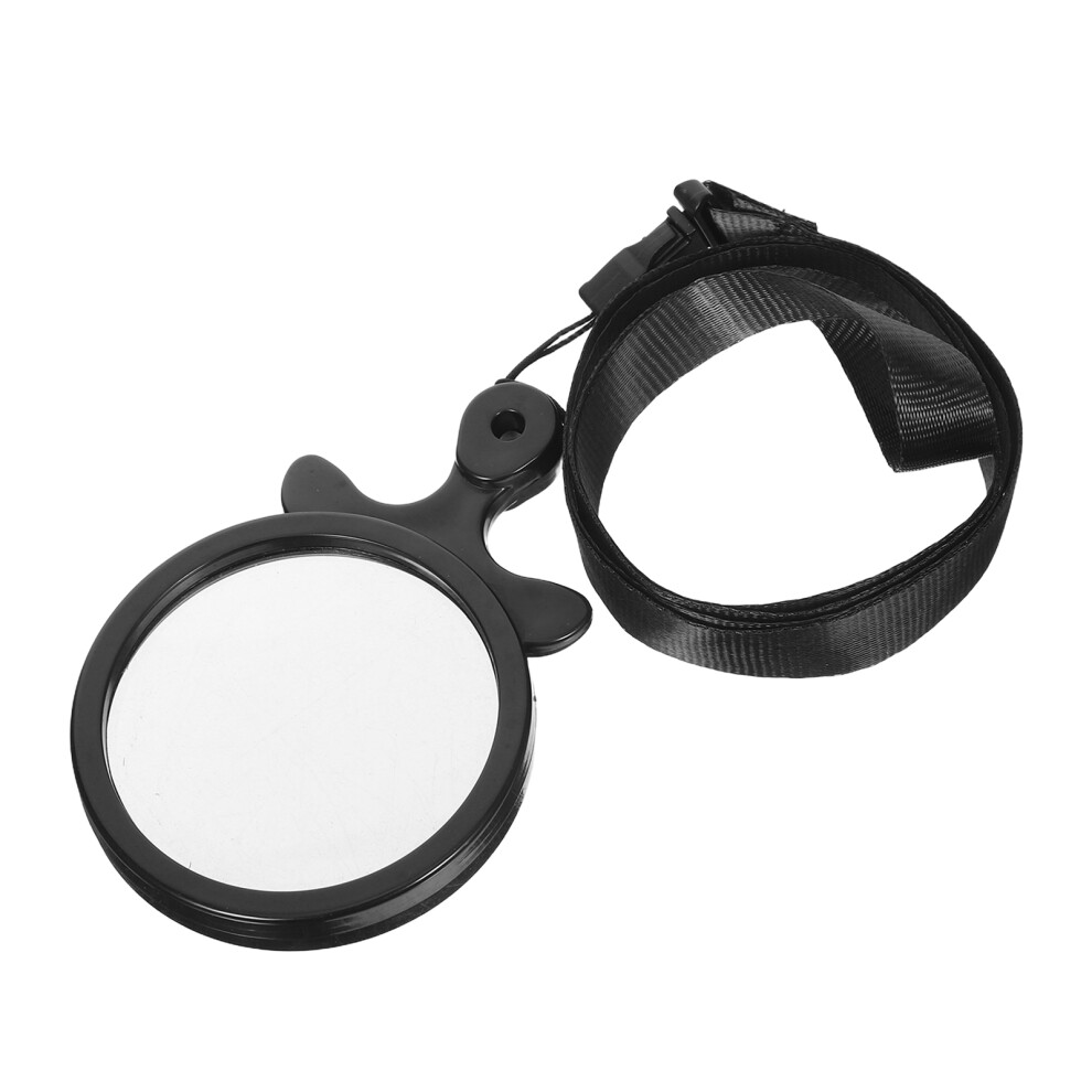Happyyami Black 5Pcs Compact Pocket Magnifying Glass Lightweight Handheld Loupe