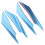 8Pcs Blue ABS Car Front Lip Spoiler Universal Front Bumper Canards 1