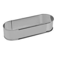 2Pcs Silver Stainless Steel Adjustable Oval Cake Mold Baking Supplies