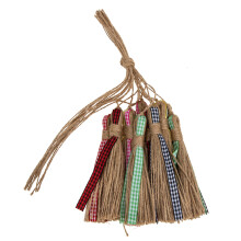 24Pcs Natural Jute Hemp Rope Tassels for DIY Crafts Assorted Colors