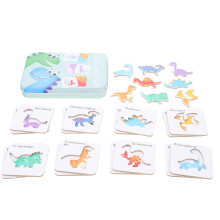 2Sets Durable White Wooden Kids Jigsaw Puzzle Educational Playset