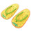 2Pairs Yellow Eva Flat Bottom Children Slippers Creative Fruit Design 1