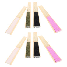 24Pcs Lightweight Bamboo Folding Fans for DIY Crafts and Festival Use