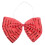 5Pcs Red Sparkly Sequin Bow Ties Oversized Costume Bow Tie for Stage 1