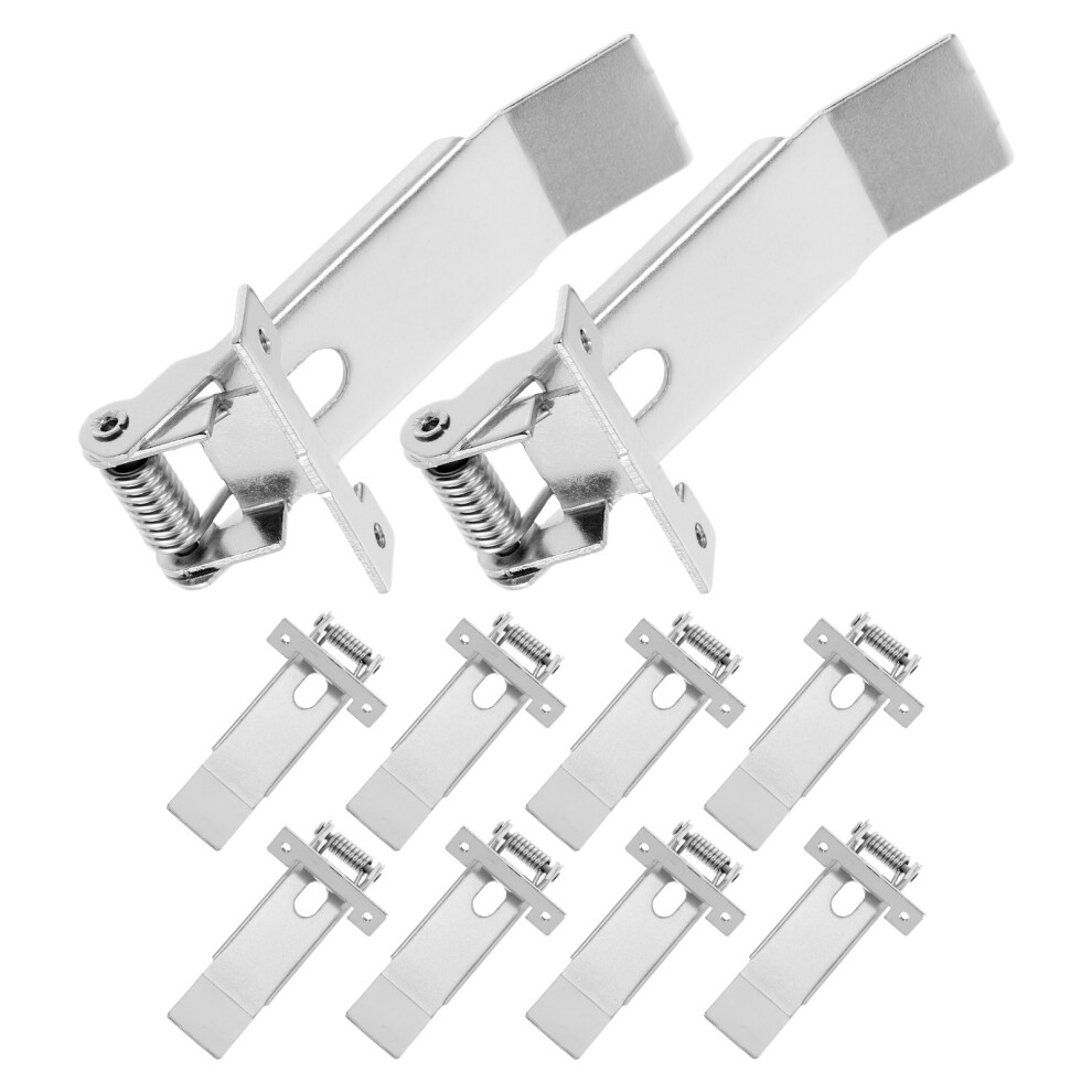 30Pcs Silver Iron Small Clamps With Spring Clips For Panel Lamp Holder 3643202946546