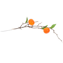 3Pièces Branches D'oranges Artificielles Décor Salon Bureau