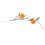 3Pièces Branches D'oranges Artificielles Décor Salon Bureau 1