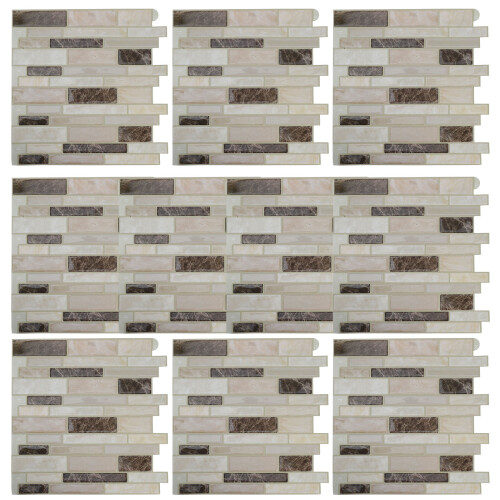 20Pcs PVC Marble Pattern Wall Stickers Waterproof Self-Adhesive Tiles
