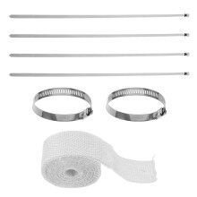 5Sets Outdoor Stove Pipe Fireproof Belt Durable White Fiberglass Strap